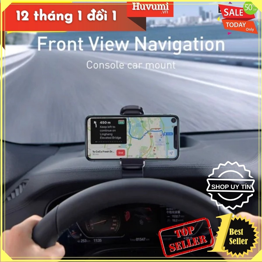 Đế giữ điện thoại dạng kẹp ngang trên xe ô tô Baseus Big Mouth Pro Car Mount (Mount Clip, Clamp Adjustable Phone Holder