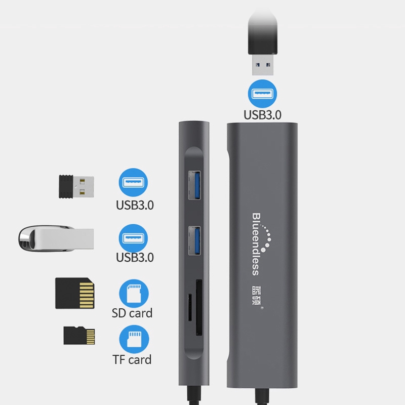 Type C Laptop Docking Station USB 3.0 HDMI USB Hub for Huawei/XiaoMi DELL [EXO1]