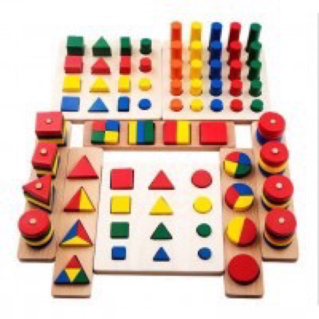 Bộ giáo cụ Montessori 8 món loại 1 cho bé