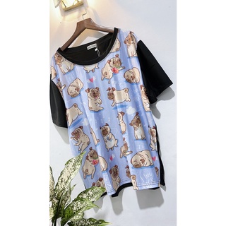 áo thun thái unisex bigsize[hình chó xanh] KY12