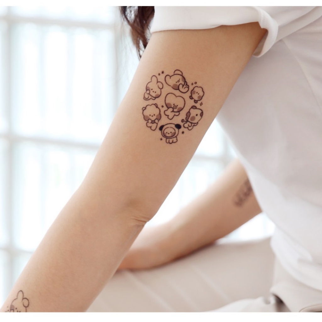 HÌNH XĂM DÁN BT21 MININI TATOO STICKER Beens Company