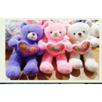 Gấu bông Teddy cao cấp _ Gấu bông ôm tim cao cấp khổ vải 1m2 dài 1m, đủ màu: Hồng, Kem, Sữa, Tím, Xanh Biển