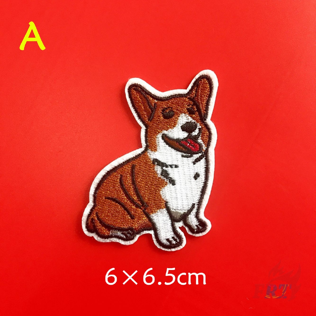 1 miếng vá ủi đồ DIY hình chú chó Corgi / Bulldog dễ thương