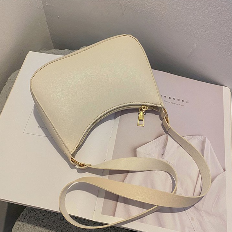 Túi Da Đeo Vai / Kẹp Nách Có Khóa Kéo Thời Trang Dễ Phối Đồ Cho Sinh Nhật