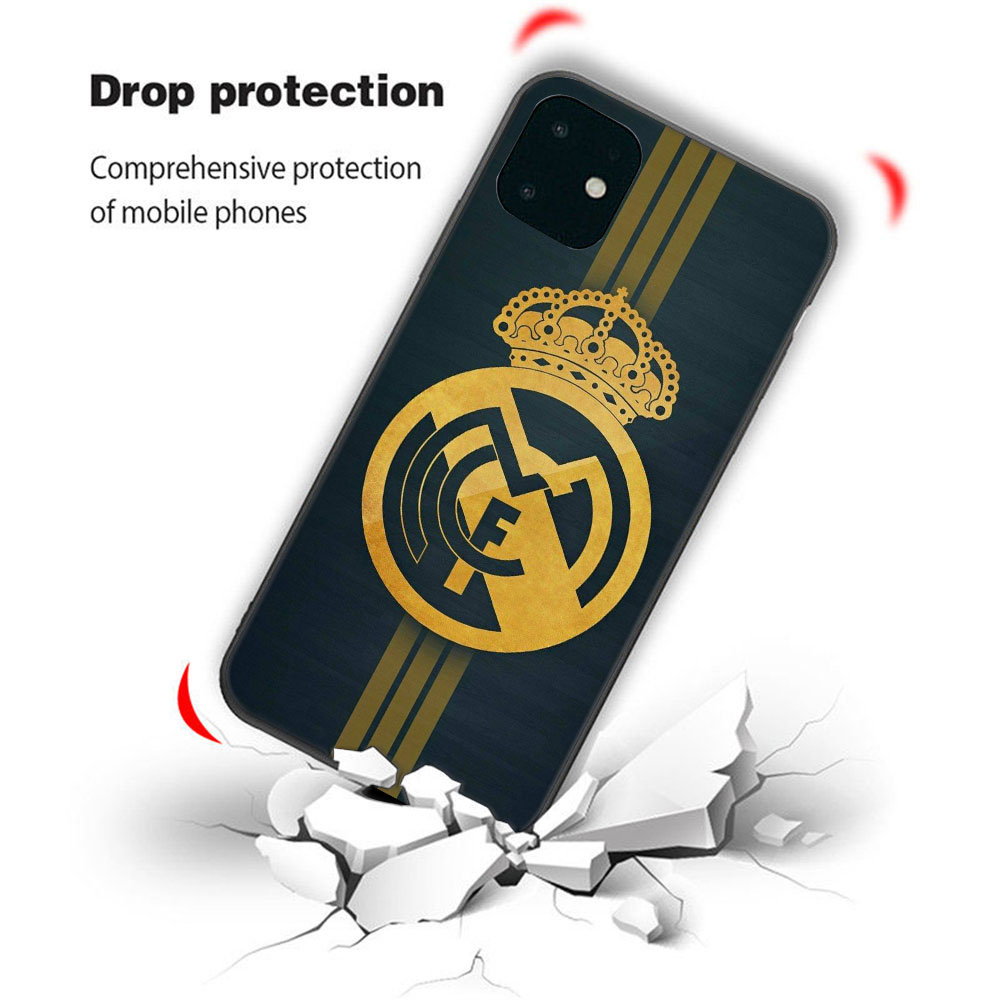 Ốp Điện Thoại Mềm In Logo Real Madrid Cho Iphone 11 Pro 7 8 Plus 6 6s Plus X Xs Xr Xs Max 5 5s Se