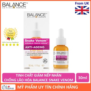 Tinh Chất Nọc Rắn Balance Giảm Thiểu Nếp Nhăn, Vết Chân Chim, Chống Lão Hóa Balance Active Formula Snake Venom 30ml
