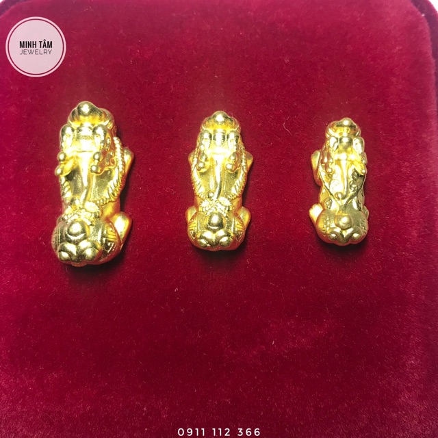 Tỳ hưu bạc xi vàng,Tỳ hưu bạc mạ vàng cao cấp-Minh Tâm jewelry