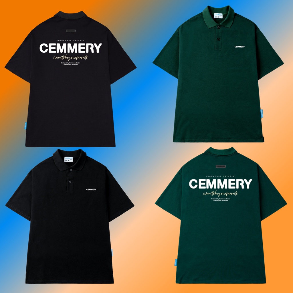 Áo Polo LocalBrand Cemmery "SIGNATURE POLO", áo thun form rộng vải cá sâu cao cấp