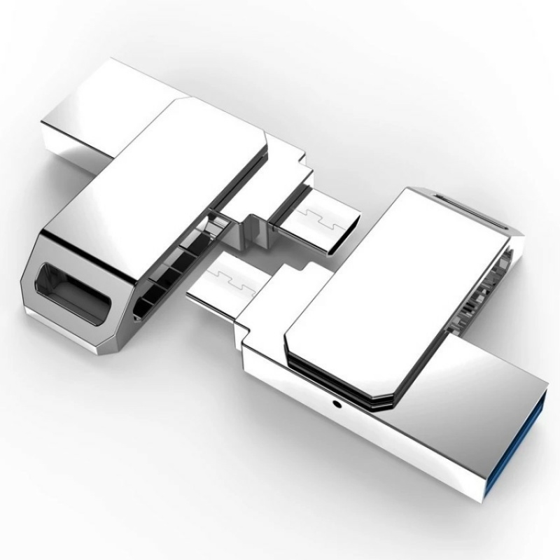 Usb Flash Drives Metal Rotary Otg Disk Waterproof Mobile Phone Drive U Card Micro Sd Bilis Memory Cards | BigBuy360 - bigbuy360.vn