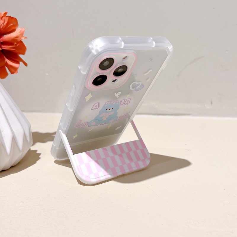 Ốp Điện Thoại Kèm Giá Đỡ Tàng Hình Họa Tiết Hoạt Hình Dễ Thương Cho for iphone 14 / 13Pro 12 / xs / 6 / 7 / 8PLUS