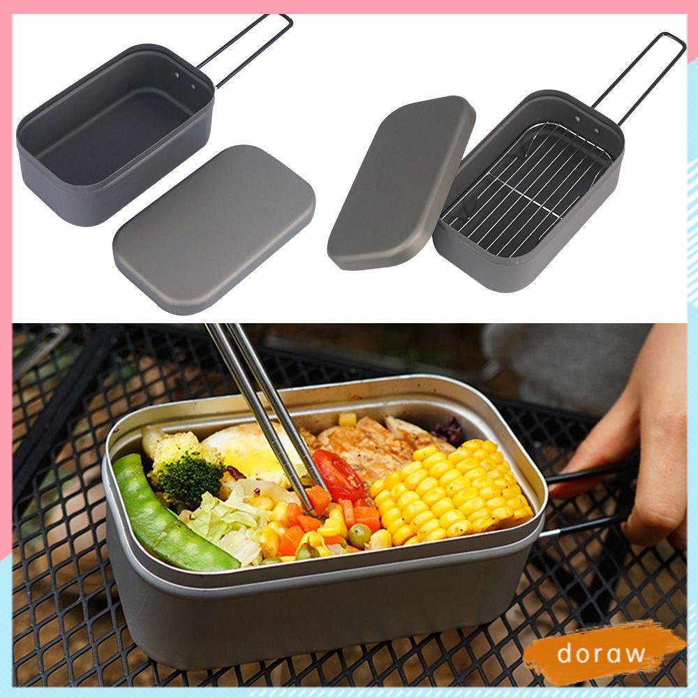 Hộp Đựng Cơm Trưa Bằng Hợp Kim Nhôm Siêu Nhẹ Tiện Dụng Mang Đi Cắm Trại