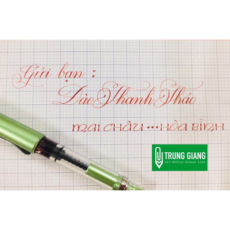 Bút máy luyện chữ bút luyện chữ đẹp viết calligraphy ngòi lá tre nét thanh đậm CG02