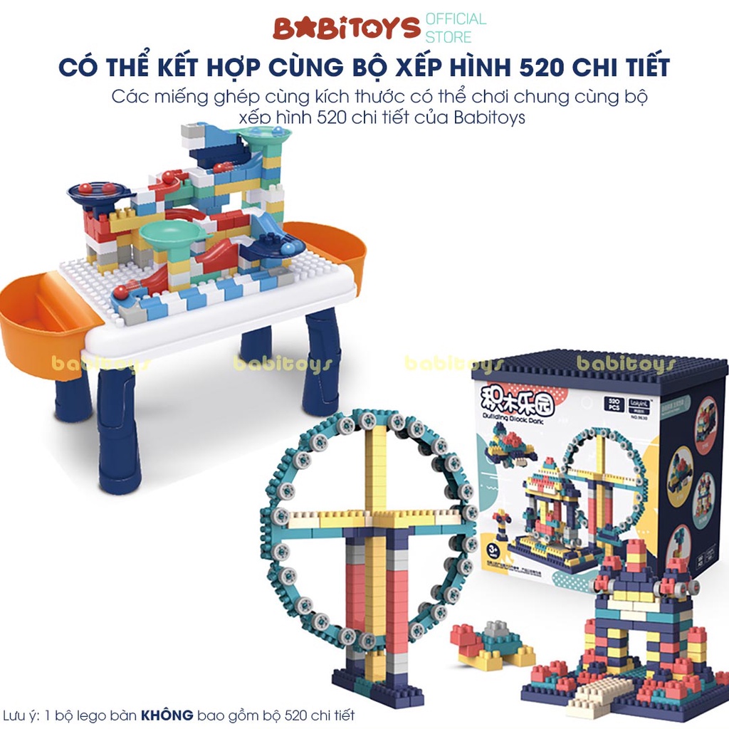 Bộ xếp hình lego bàn xây dựng đa năng cho bé, đồ chơi xếp hình sáng tạo phát triển tư duy