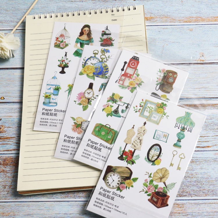 Tem nhãn sticker hình vintage cổ điển