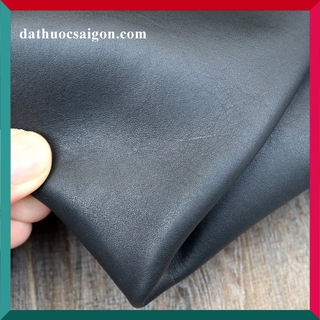 Da Bò Aniline Cao Cấp Thương Hiệu Da Thuộc Sài Gòn Màu Đen - Bán Da Bò Tấm