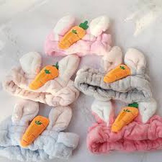 băng đô rửa mặt hình cà rốt tai thỏ