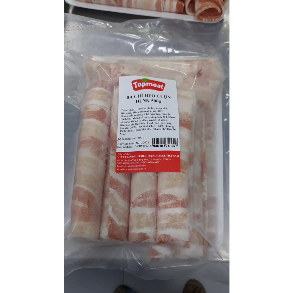 Ba chỉ heo cuộn Topmeal   -