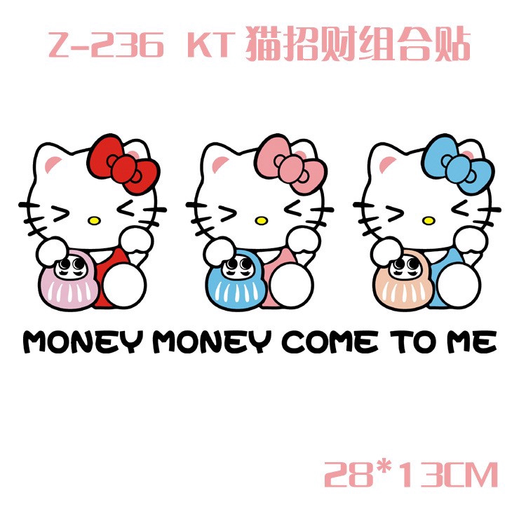 Sticker Hello Kitty Dán Trang Trí Xe Hơi