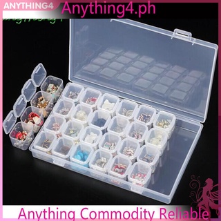 Hộp nhựa PP đựng vật dụng nhỏ kích thước 17.3x10.5x2.5cm với 28 ngăn 2x2x2cm