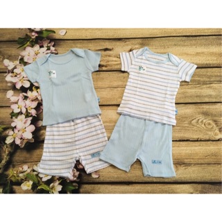 Set 2 bộ cộc tay vai chồm bé trai lullaby