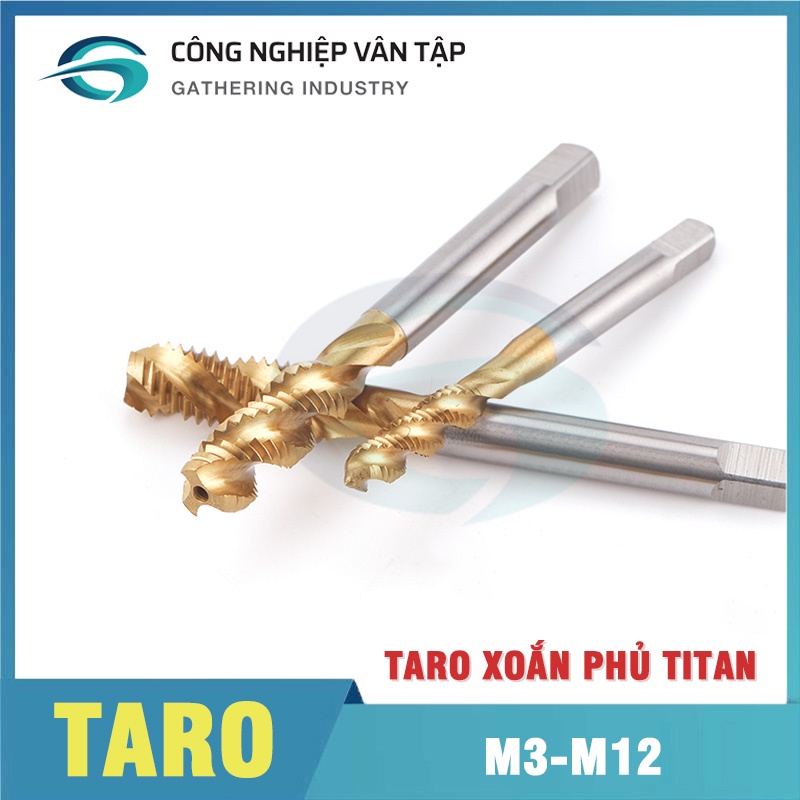 Mũi Taro xoắn phủ TiN bước ren tiêu chuẩn, hãng Shaozi hiệu suất cao M3-M12