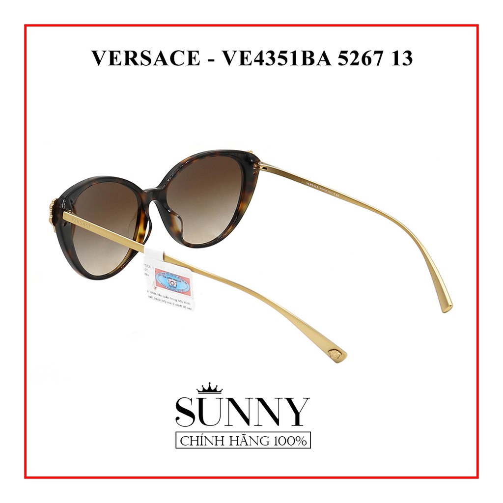 Kính mát chính hãng nam nữ Versace VE4351BA 5267/13 màu sắc thời trang, thiết kế dễ đeo bảo vệ mắt