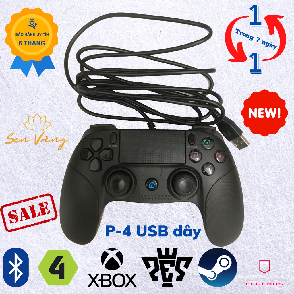 ✨HOT✨Tay cầm chơi game Wired Joystick P-4 có dây dài 2m2  Chế độ rung cực mạnh. Giá rẻ nhất thị trường