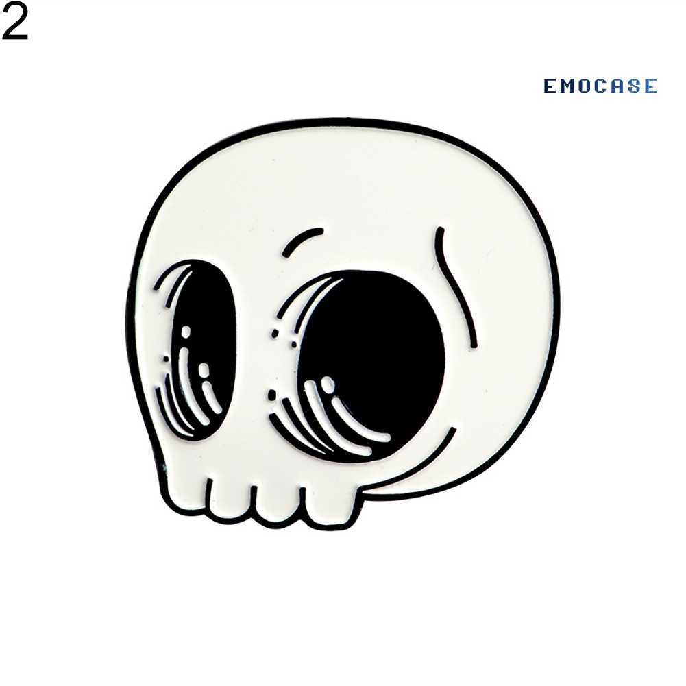 Trâm Cài Áo Hình Đầu Lâu / Trái Tim / Bàn Tay Chất Liệu Da Denim Phong Cách Halloween