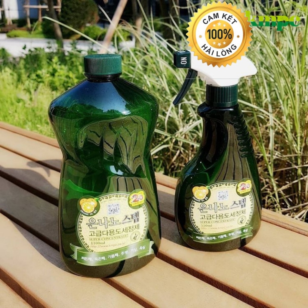 Nước rửa chén hữu cơ Silver Nano Step Hàn Quốc đặm đặc 1100ml, an toàn, bảo vệ sức khỏe