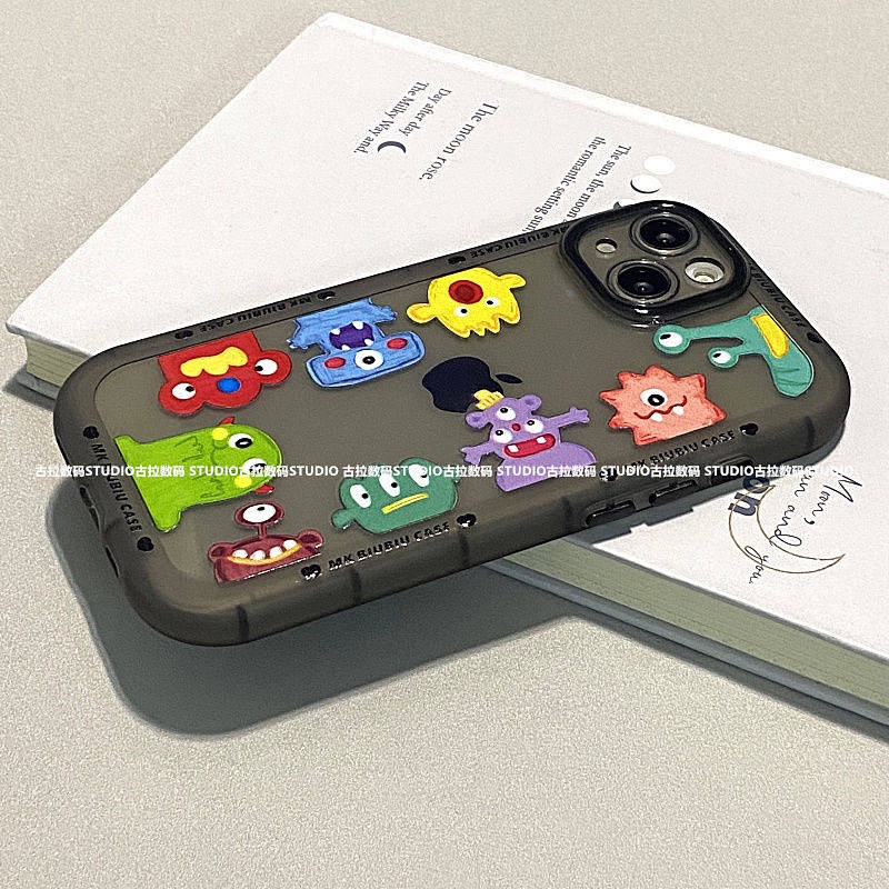 Ốp điện thoại silicon mềm bo góc in quái vật thích hợp cho Iphone13 Apple 11 12 Xs X/XR RNIV