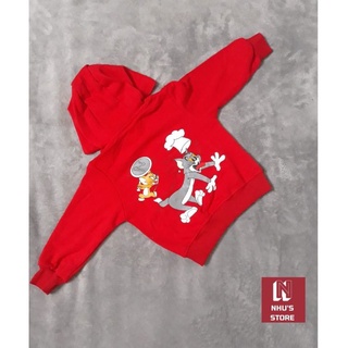Áo thun hoodie in hình tom&jerry dễ thương