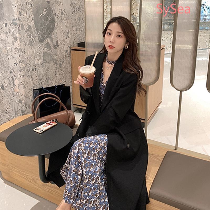Đầm Maxi Chất Liệu Vải Voan Hoạ Tiết Hoa Cổ V Tay Dài Cho Nữ