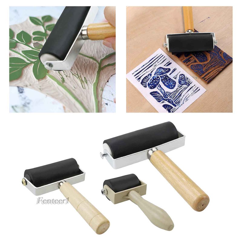 [Fenteer1] 3 Cây Lăn Cao Su Nghệ Thuật Thủ Công Chống Ẩm Cho Sổ Lưu Niệm