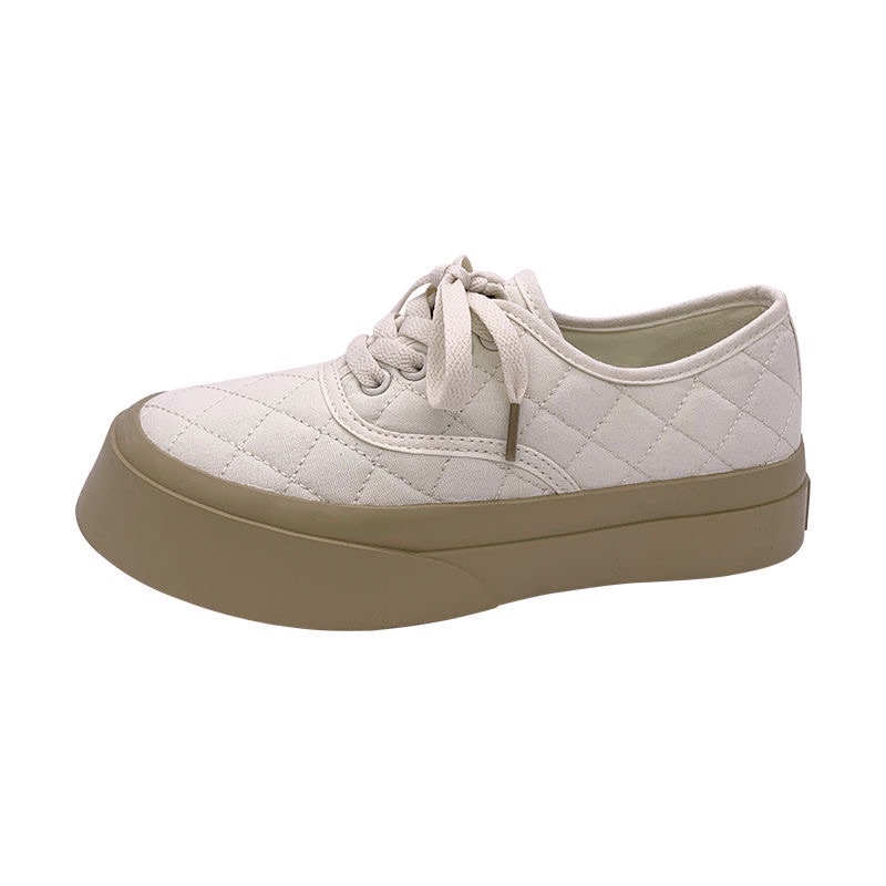 Giày bánh mì đế nâu thêu ulzzang