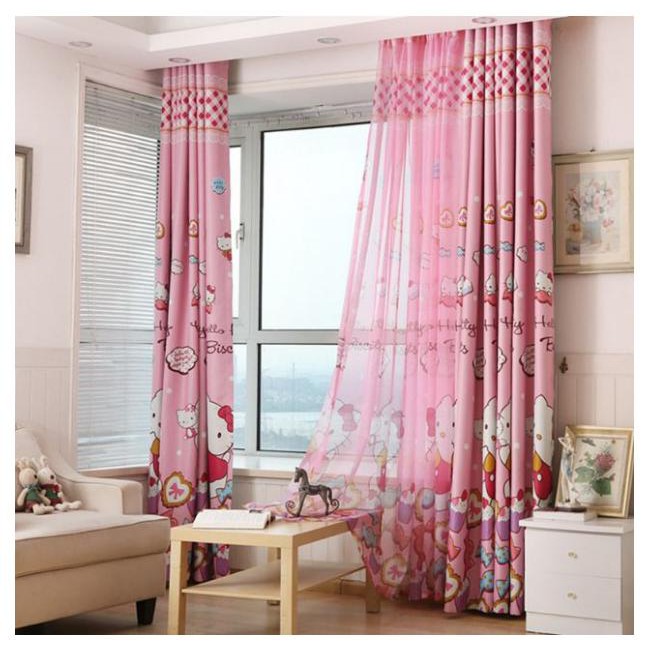 Rèm vải cao cấp chống nắng HÀNG CÓ SẴN khổ cao 2.7m - kitty kẹo ngọt