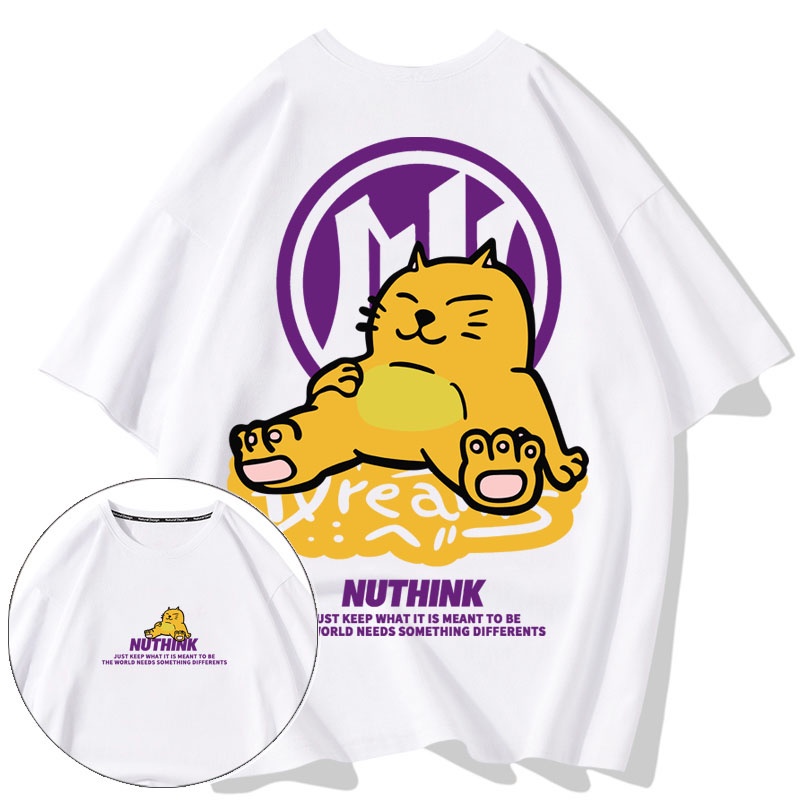 Áo Thun Tay Ngắn Cổ Tròn Dáng Rộng Thời Trang Mùa Hè Cho Nam Và Nữ M-8XL