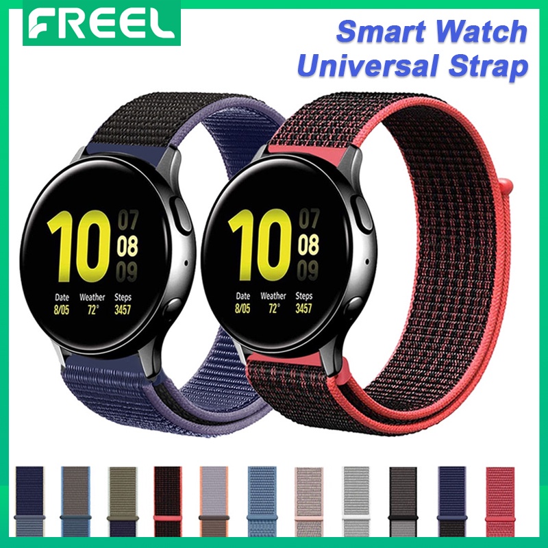 Dây Đeo Nylon Cho Đồng Hồ Thông Minh Samsung Galaxy Watch 4 Active 2 Gear S3 Frontier Correa GT 2 2e 3 Pro 20Mm 22Mm