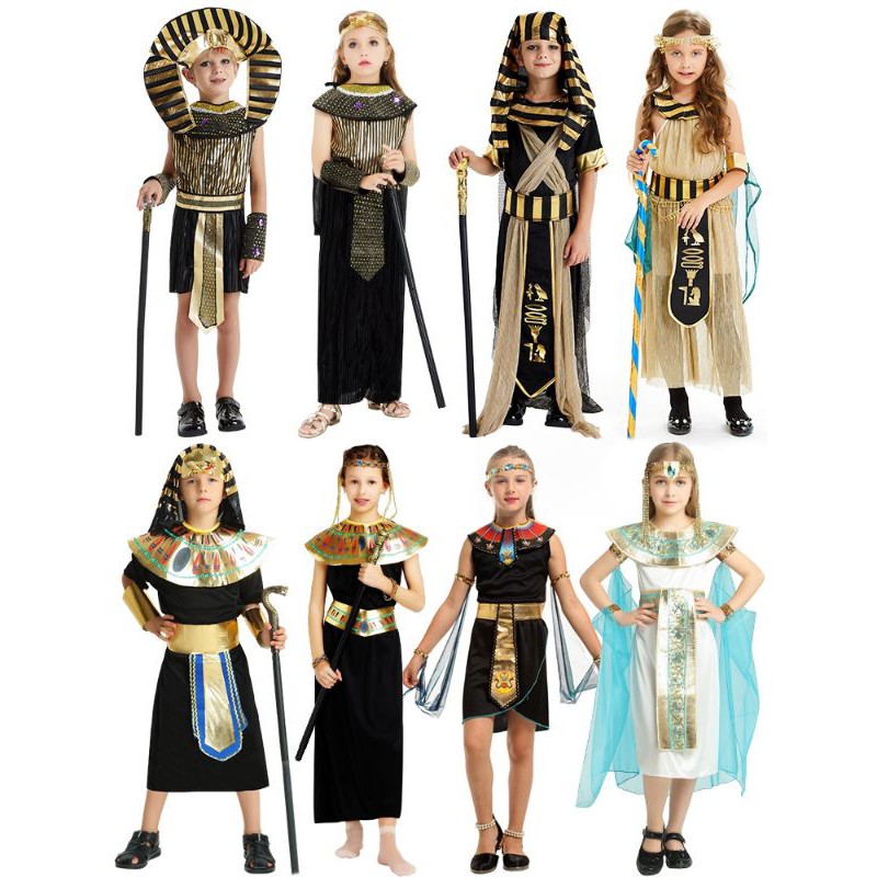Trang Phục Nữ Hoàng Ai Cập Cổ Đại Trang Phục Pharaon Cho Trẻ Em Trang Phục Hóa Trang Halloween Cosplay