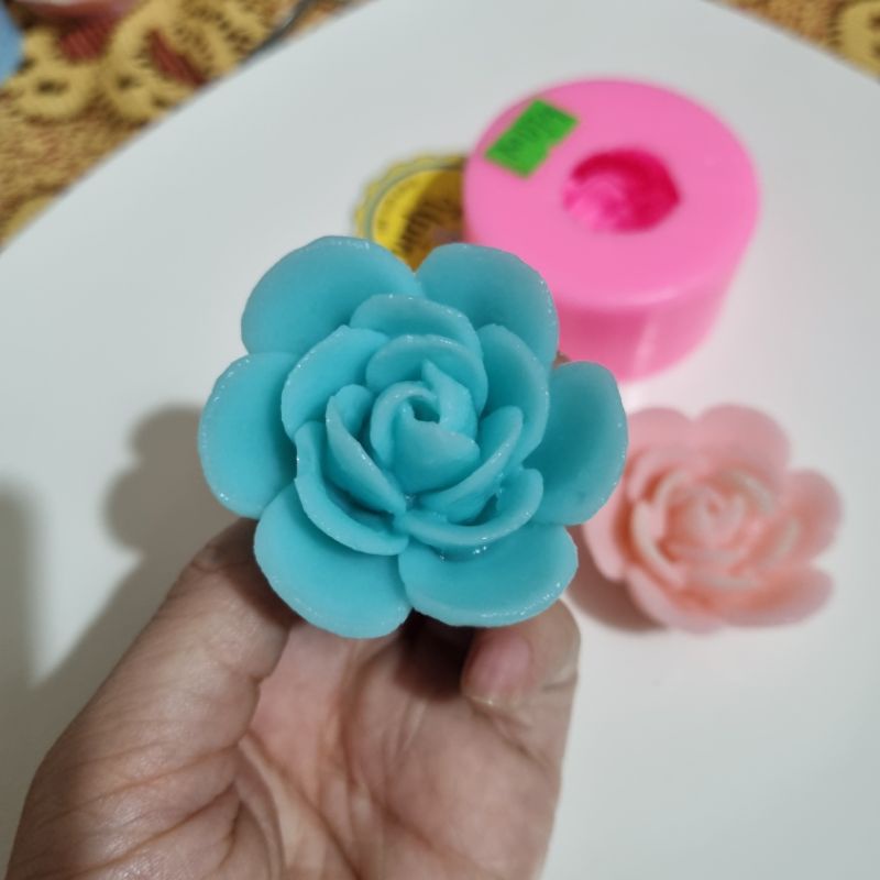 Khuôn Hoa hồng hoa mẫu đơn thái khuôn silicon 4d làm rau câu xôi đậu socola hoa sáp nến