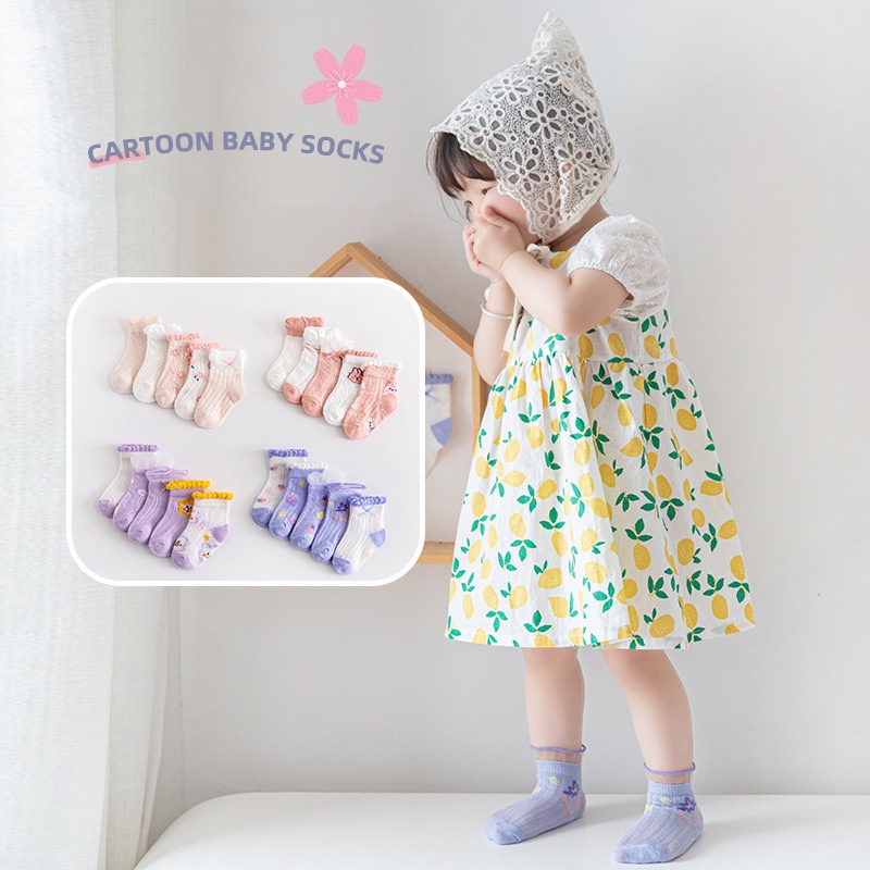 Tất LUCKYCANDY siêu mỏng thoáng khí thu đông cho bé từ 0-5 tuổi