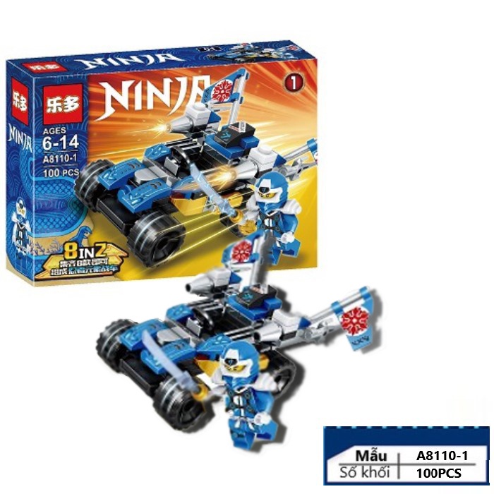 Đồ chơi lắp ráp, lego ninjago mẫu A8110 kết hợp 8 bộ trong 2 (bán lẻ sưu tầm) 89-104 chi tiết