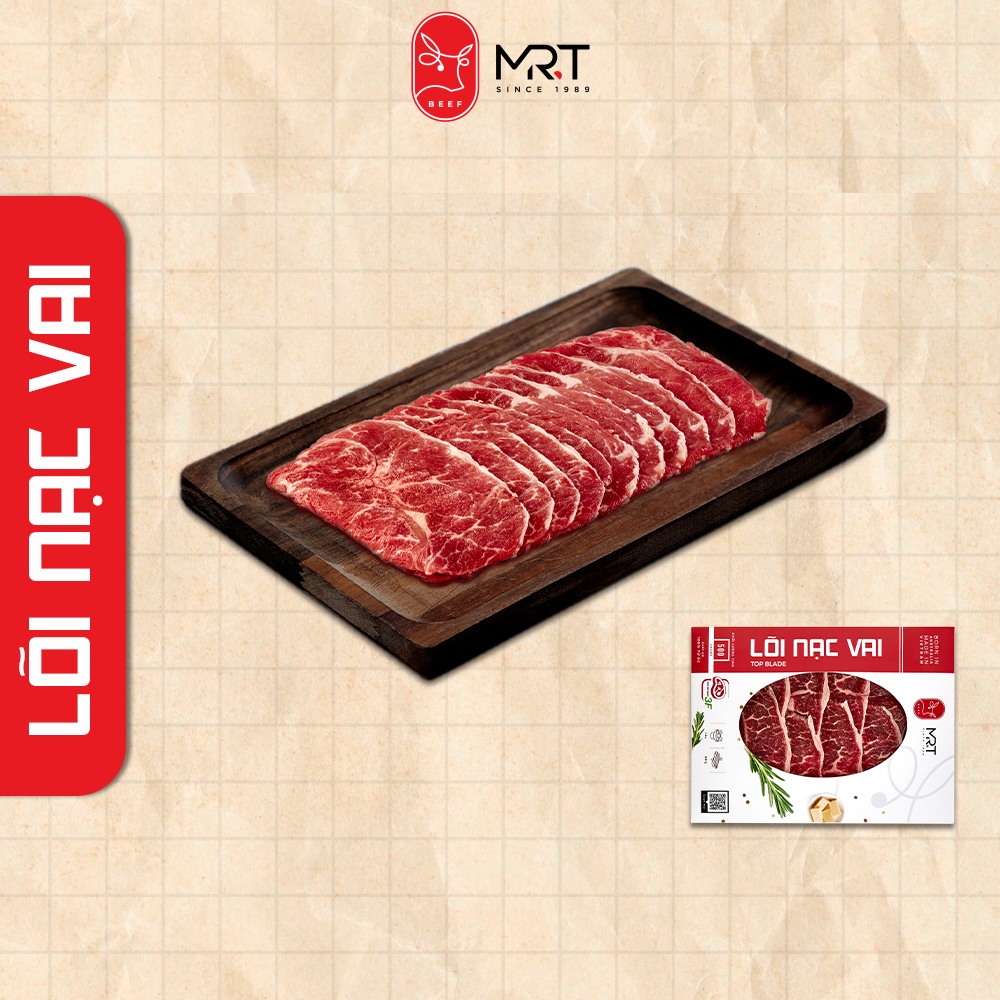 Lõi nạc vai bò Úc cắt lát mỏng 500gr | 100% nhập khẩu | Dùng ăn lẩu và nướng | Giao siêu tốc HCM | Mr.T Beef