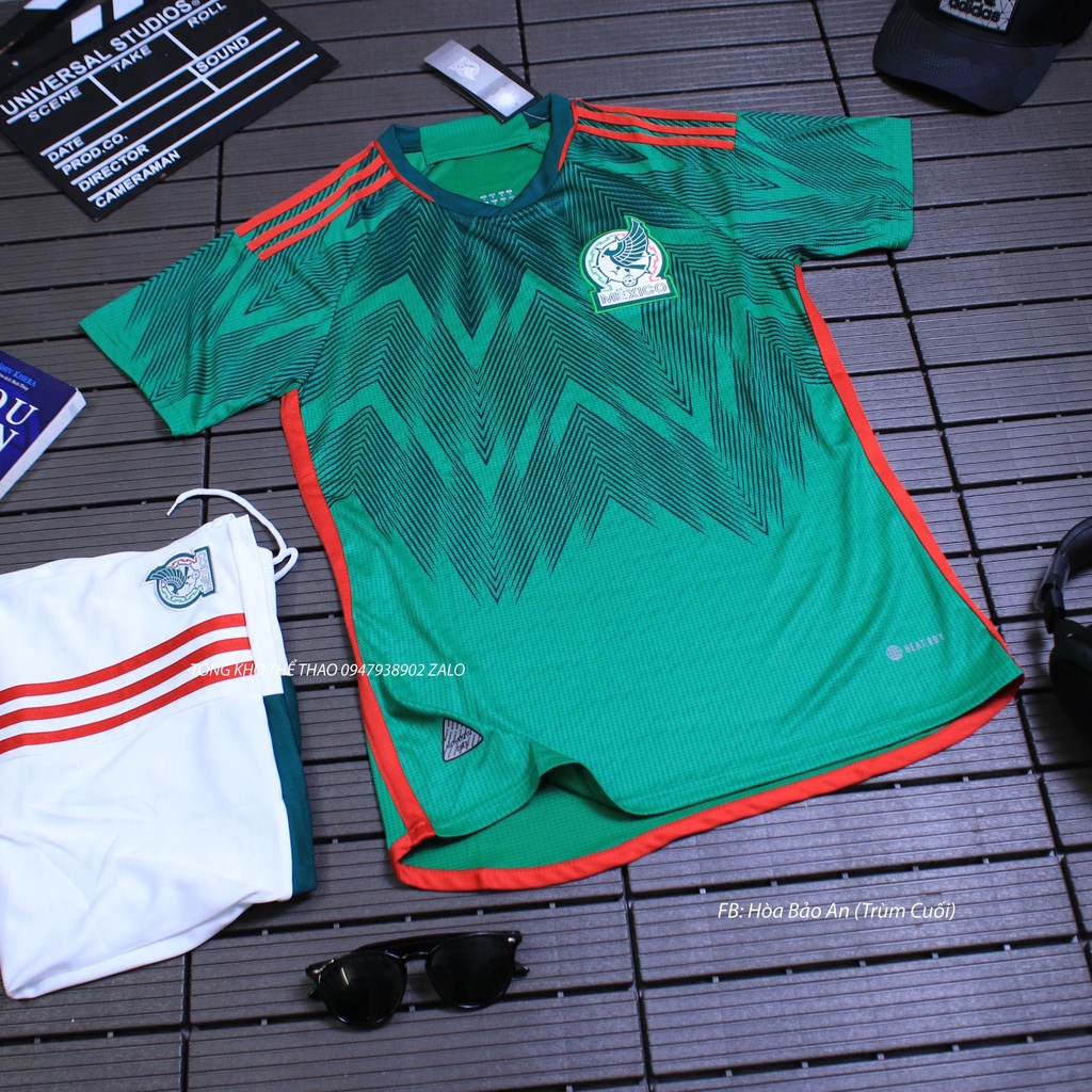 Bộ quần áo đá banh ĐT Mexico màu xanh lá mùa 2022/2023 hàng cao cấp