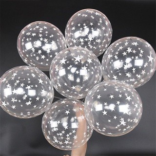10 Bóng tròn trong suốt in sao 30cm