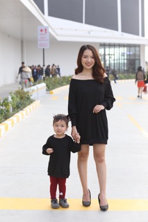 Áo váy tay bồng cho bé