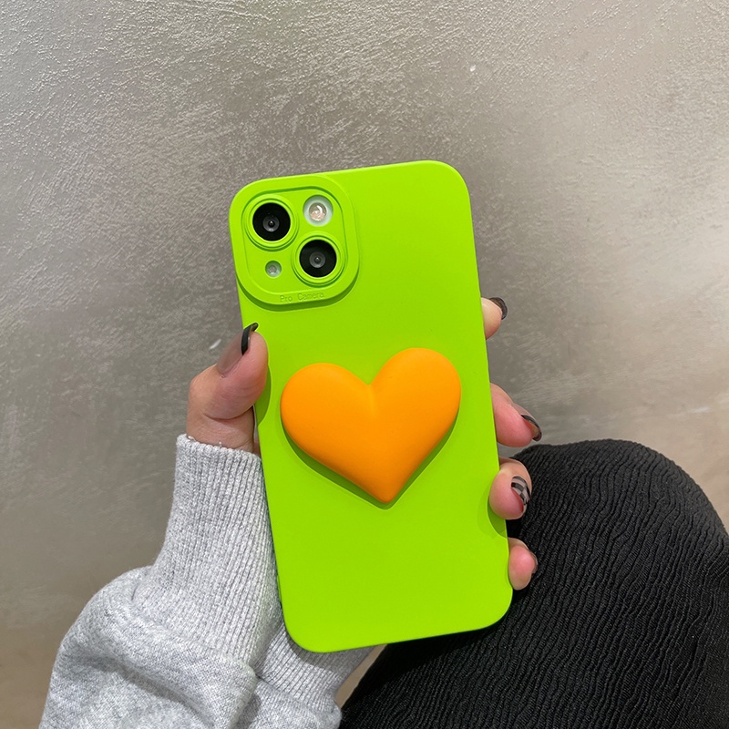 Ốp Điện Thoại Silicon Họa Tiết Trái Tim 3D Cho Iphone 12 13 Pro Max 11 12 13 Pro 11 12 13 X XR 7 8 Plus