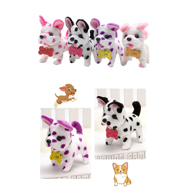 Thú nhồi bông, Chó bông biết đi biết sủa, Đồ chơi chó bông đáng yêu cho bé, Chó nhồi bông biết đi cực xinh cho trẻ em