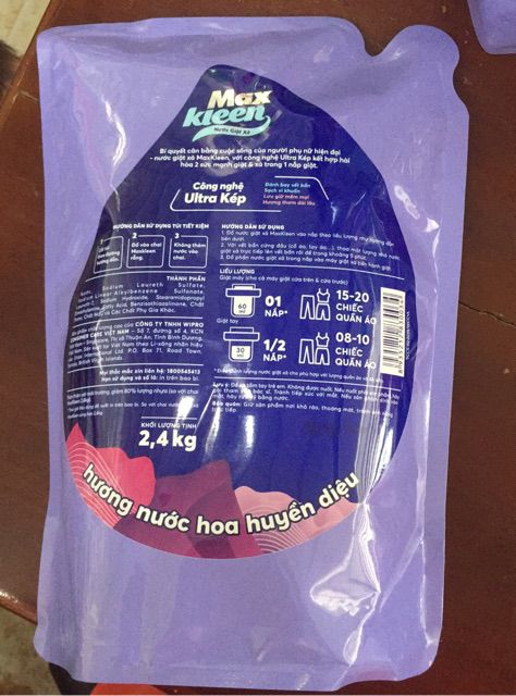 ,(Giảm giá sốc )Nước giặt xả hương hoa Maxkleen túi 3,8L.