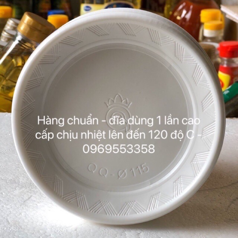 [HÀNG CHUẨN] COMBO 10 ĐĨA NHỰA DÙNG 1 LẦN - ĐƯỜNG KÍNH - 11.5cm - 15,6cm - 18.3cm - 22.7cm-  CHỊU NHIỆT 120 ĐỘ0