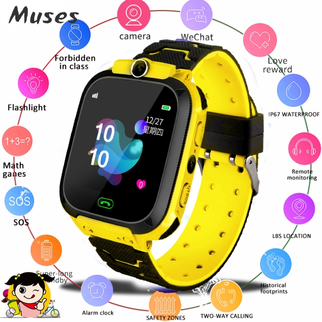 Muse07 Đồng hồ thông minh cho trẻ em Đồng hồ điện thoại thông minh cho Android IOS Life LBS không thấm nước